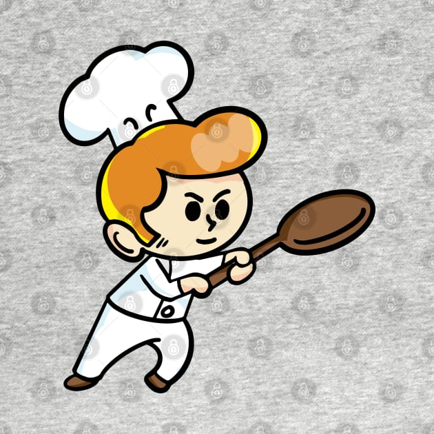 chef cartoon character  drawing design by Sabai Art